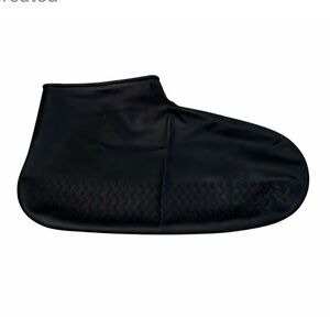 Black Rubber Shoe Cover SZ LG for one foot traction bottom rain/snow reusable